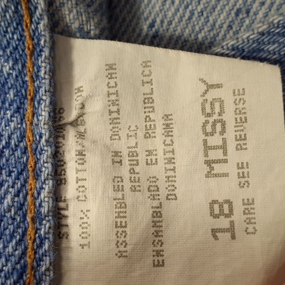 Vintage Zena High Rise Jean Shorts Size 18 Missy - Picture 8 of 13